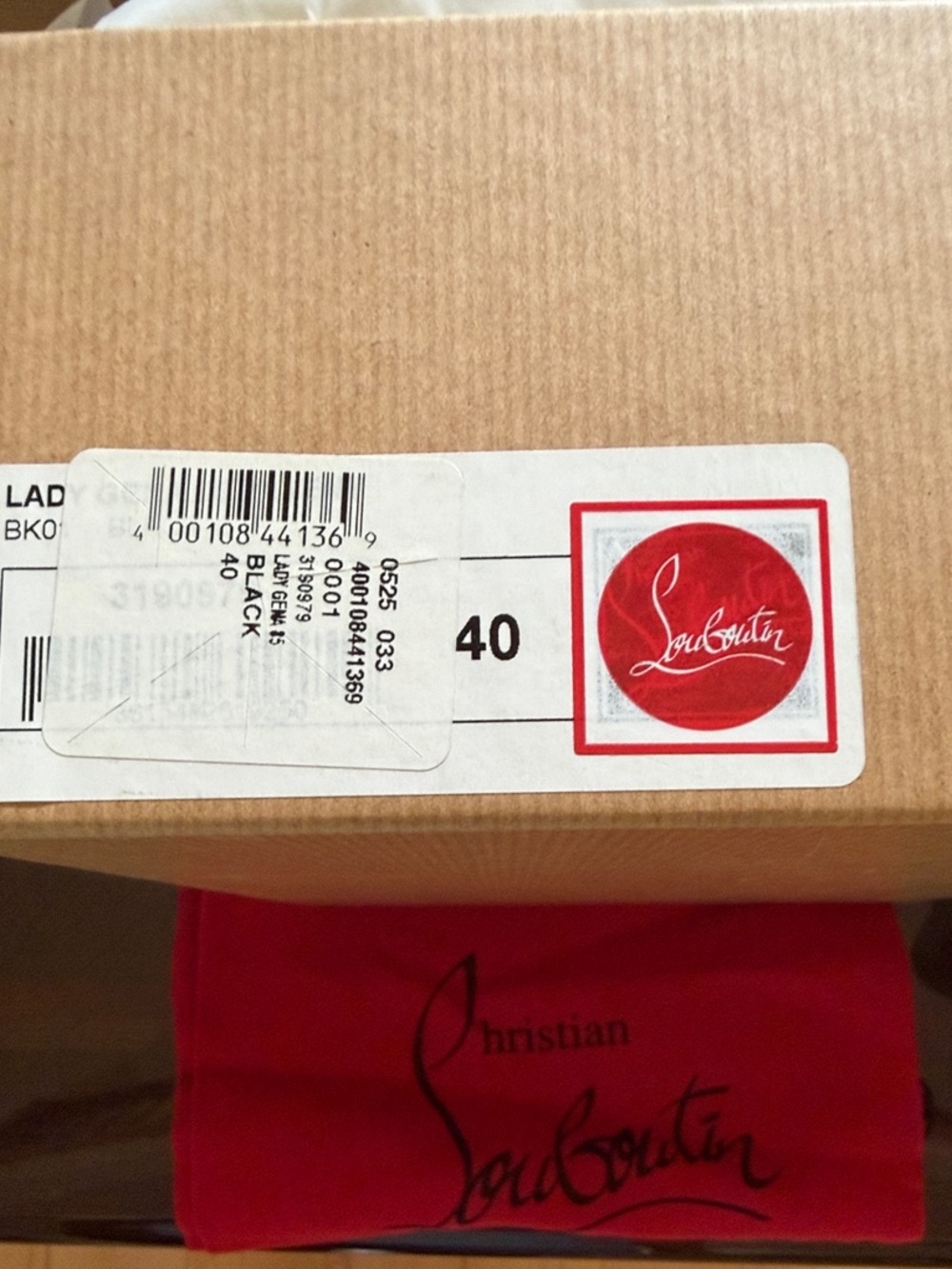 Christian Louboutin Black Patent Block Heel Pumps with Red Soles - Picture 3 of 12